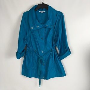 Pendleton Lightweight Windbreaker Rain Jacket Aqua Jacket Sz L